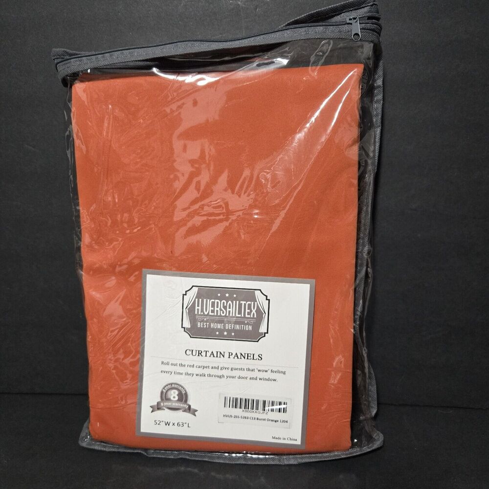 H. Versailtex Curtain Panels Beige 52" Wide x 63" Long-New! - Two Panels‎ In Pkg